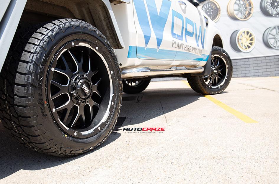 FORD RANGER GD02 MATTE BLACK MILLED ACCENTS